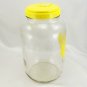Vintage Sun Tea Gallon Yellow Jug Jar Pitcher Dispenser Flip Lid & Push Spout