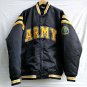 ARMY Insulated Athletic Jacket Nylon Short Waist Gold White Elastic Waist Cuffs