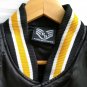 ARMY Insulated Athletic Jacket Nylon Short Waist Gold White Elastic Waist Cuffs