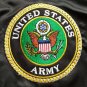 ARMY Insulated Athletic Jacket Nylon Short Waist Gold White Elastic Waist Cuffs