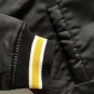 ARMY Insulated Athletic Jacket Nylon Short Waist Gold White Elastic Waist Cuffs