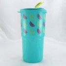 Tupperware THIRSTQUAKE 2414 RARE Mixed Melon Slices & Aqua w/ Yellow Flip Lid