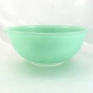 Pyrex 325 Serving Bowl Mint Green Extended Rim Clear Bottom ~ VERY DISTRESSED