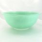 Pyrex 325 Serving Bowl Mint Green Extended Rim Clear Bottom ~ VERY DISTRESSED