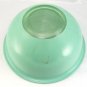 Pyrex 325 Serving Bowl Mint Green Extended Rim Clear Bottom ~ VERY DISTRESSED