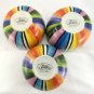 Nancy Green Salsa Dip Bowls Rainbow Stripes Ceramic Serving Mixing ~ Lot of 3