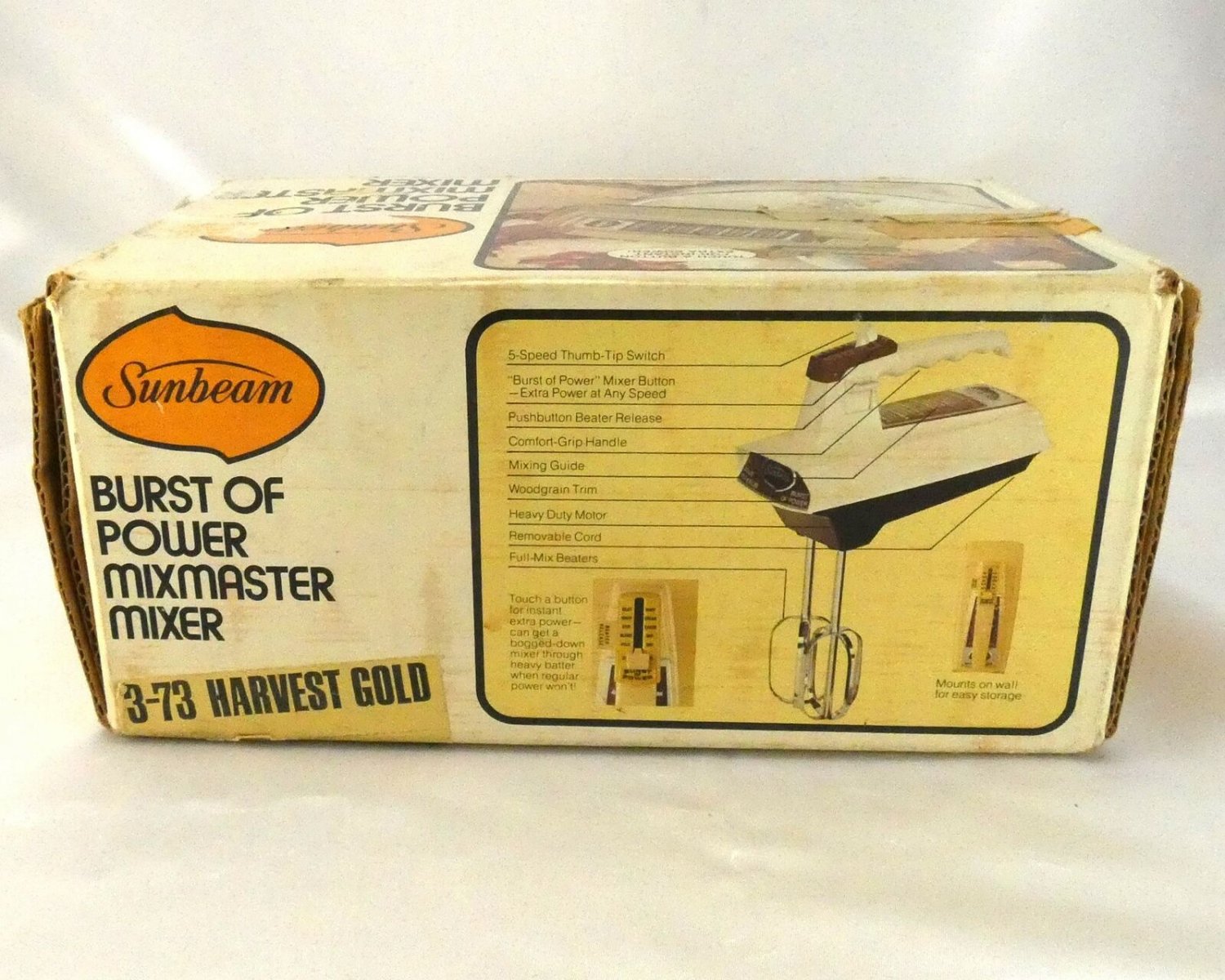 Sunbeam Mixmaster Burst of Power Hand Mixer 373 Vintage 5 Speed Made