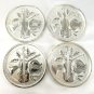 Bombay Coasters Classical Suite 2021498 Electroplated Zinc by Godinger Set of 4