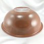 Pyrex 326 Clear Bottom Bowl Brown & Salmon Vintage 4 qt Serving Made in the USA