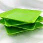 Lime Green Melamine Appetizer Trays Set of 4 - 6" Square