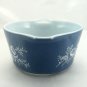 Pyrex 473 Colonial Mist Serving Bowl 1qt Blue Daisy Casserole Dish Made in USA