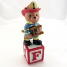 Freddy the Fireman Alpha Block Bears "F" Vintage 1992 Bronson Collectibles