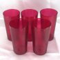 Restaurant 16oz Red Tumblers Break Resistant Pebble Texture TarHong Industries