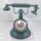 Faux Vintage Desktop Telephone Clock w/ Battery Quartz Movement