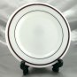 Corning Decor 711 Bread Plate Milk Glass Maroon Stripe 7&Acirc;&frac14;" ~ Made in the USA