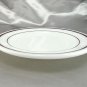 Corning Decor 711 Bread Plate Milk Glass Maroon Stripe 7&Acirc;&frac14;" ~ Made in the USA