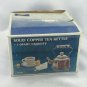 Benjamin & Medwin Solid Copper Kettle Teapot w/ Dutch Delft Style Handle & Knob