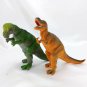 Upright Two Leg Dinosaurs Standing Orange & Green 5"