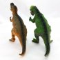 Upright Two Leg Dinosaurs Standing Orange & Green 5"