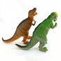 Upright Two Leg Dinosaurs Standing Orange & Green 5"