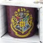 Harry Potter Hogwarts School Mug Maroon w/ Gold Tone Flecked Crests of Houses