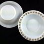 Fire King 350 Vintage Restaurant Ware Copper Butterfly Dessert Bowls - Set of 2