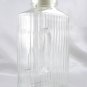 Pinch Sides Fridge Pitcher Heavy Glass 2qt w/ Plastic Stopper ~ Made in France