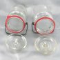 ATLAS E-Z Seal Wire Bail Embossed Jar Half Quart w/ NEW Red Rubber Gasket