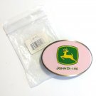John Deere Pink Belt Buckle Green Yellow Logo Enamel ~ New Old Stock