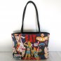 Frankie & Johnnie Beaded Sequin Canvas Vinyl Vacation FUN CITY Shoulder Bag