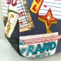 Frankie & Johnnie Beaded Sequin Canvas Vinyl Vacation FUN CITY Shoulder Bag