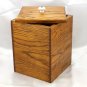 Vintage Handmade Wooden Canister for Treats Snacks Teabags with Porcelain Knob
