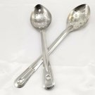 Vintage Stainless Steel Slotted Spoons 13" & 11" ~ Lot of 2 ~ Made in India