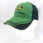 John Deere Patch Logo Baseball Cap 100% Cotton Hook Loop Back w/ Stripe Swoosh