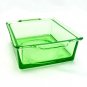 Hazel Atlas Trinket Box Depression Glass Vintage 1940s w/ Recessed Fingertip Lid