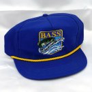 BASS Sportsman's Society Trucker Hat Blue Gold Trim Snapback AB Emblems & Caps