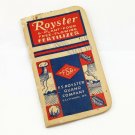 Royster Guano Co Notebook Calendar Promo Vintage 1950 Unused Baltimore Maryland
