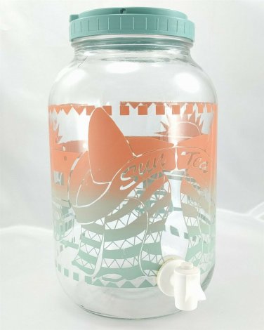 Sun Tea Beverage Spout Dispenser Desert Sunset One Gallon ~ MISSING HANDLE