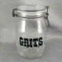 GRITS Triomphe Wire Bail Canister Jar 1L w/ NEW Silicone Gasket