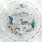 Studio Nova Japan Platter Mallards Vintage 1980s Crystal 15" Serving Plate