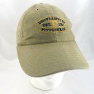 University Of Pittsburgh Baseball Hat Beige Strapback by US Granite Made in USA