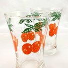 Oranges & Leaves Juice Glasses 4 Ounce Retro Atomic Styling