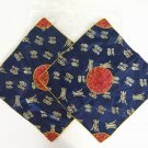 Seai King Pillow Covers Chinese Satin Silk 16" x 16" w/ Nylon Zipper ~ Set of 2