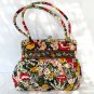 Vera Bradley Purse Quilted Fabric Clutch Close Floral Cotton Shoulder Bag