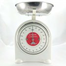 ECKO Kitchen Scale Vintage Mechanical Dial Enamel Stainless Steel Portion Bowl