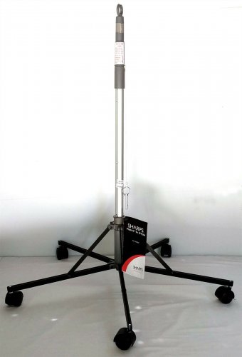 SHARPS Pitch-It Sr IV Pole 30002 Telescopic & Fold Up Legs 5 Caster Wheels
