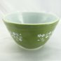 Pyrex 401 Avocado Bowl Spring Blossom Vintage 1.5 Pt Serving ~ Made in the USA
