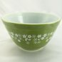 Pyrex 401 Avocado Bowl Spring Blossom Vintage 1.5 Pt Serving ~ Made in the USA