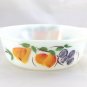 Fire King 447 Hand Painted Fruit Design 1&Acirc;&frac12; Qt Casserole Serving Bowl Tab Handles