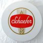Vintage Schaefer Tip Tray 13" Barkeep Waitress Serving White Red Gold Metal